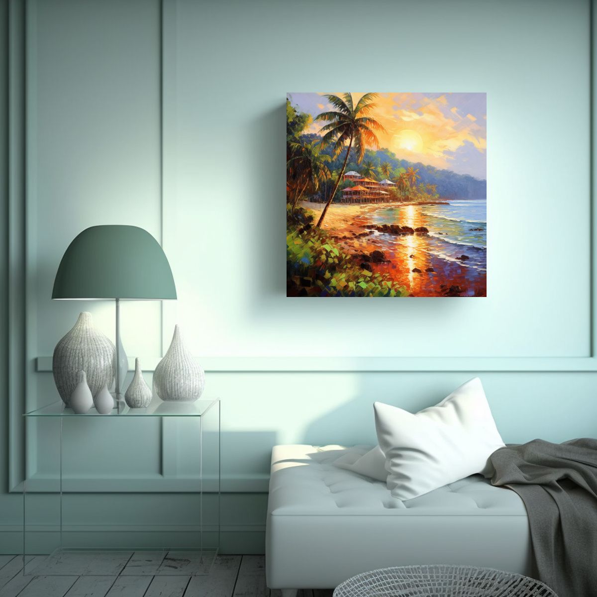 GENERICO - Pintura Lienzo Espectacular Duradero JAMAICA Con 60x60 Cm