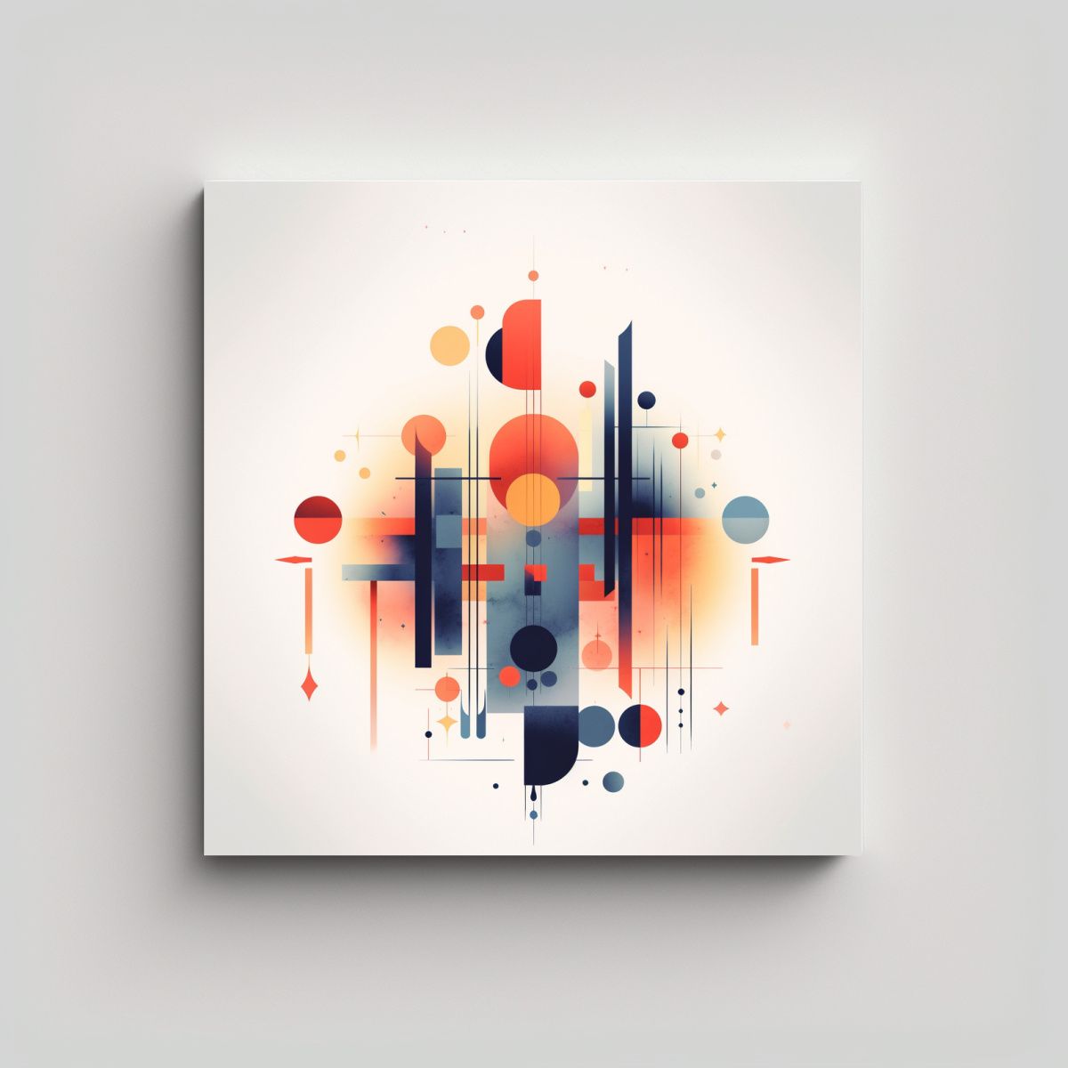 GENERICO - Cuadro Movimiento Salon Diseño Abstracto 60x60 Cm