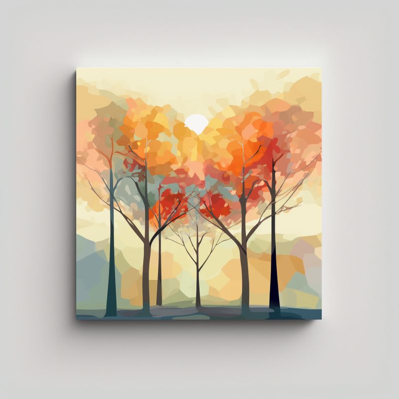 GENERICO - Pinturas Decorativas De Naturaleza Simplista De 90x90 Cm