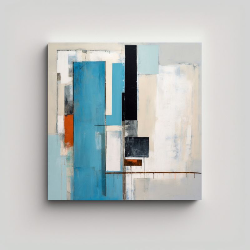 GENERICO - Arte Abstracto Elegante Con Gran Rectángulo 60x60 Cm