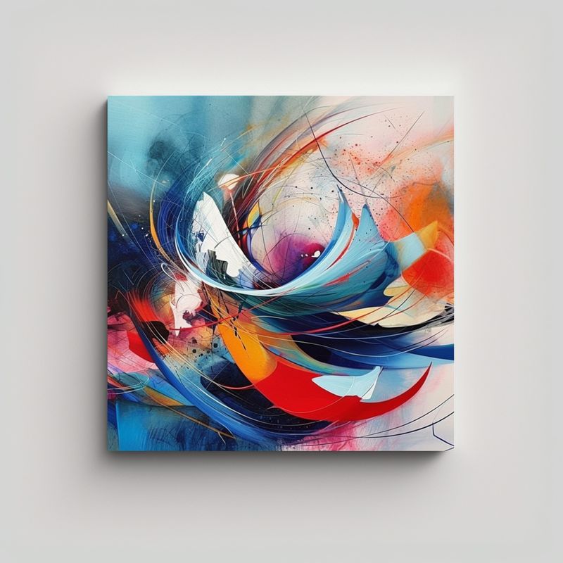 GENERICO - Arte De Pared Tela Sublimada Abstracción 60x60 Cm