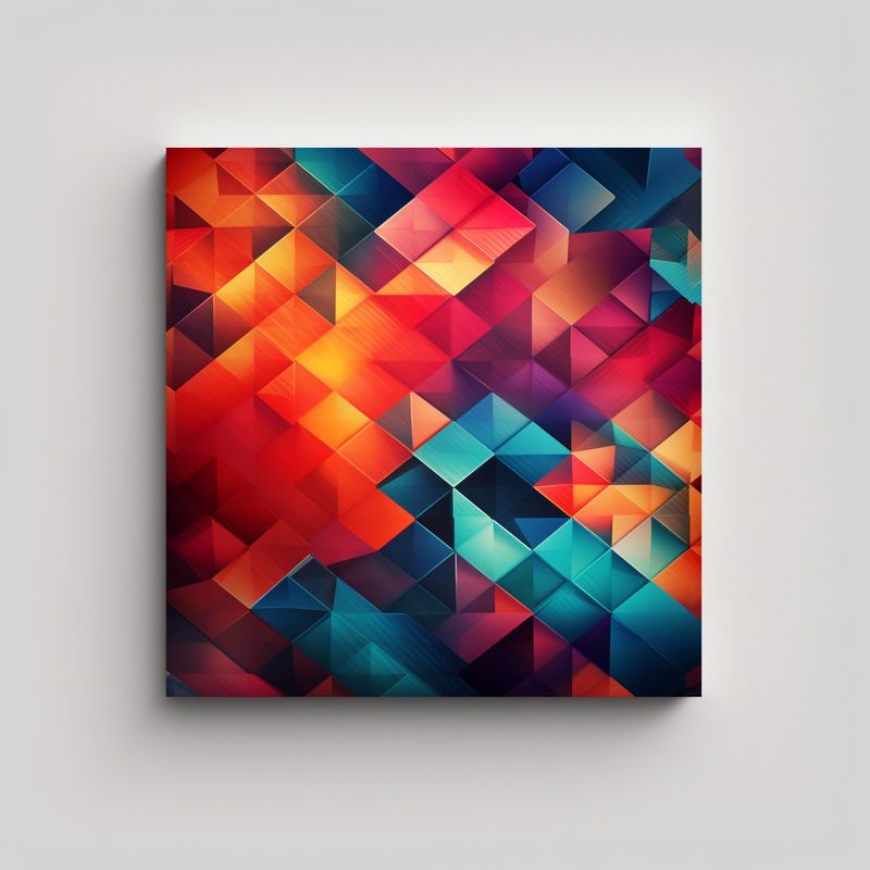 GENERICO - Pintura Abstracción Armonía Cromática 4k 60x60 Cm