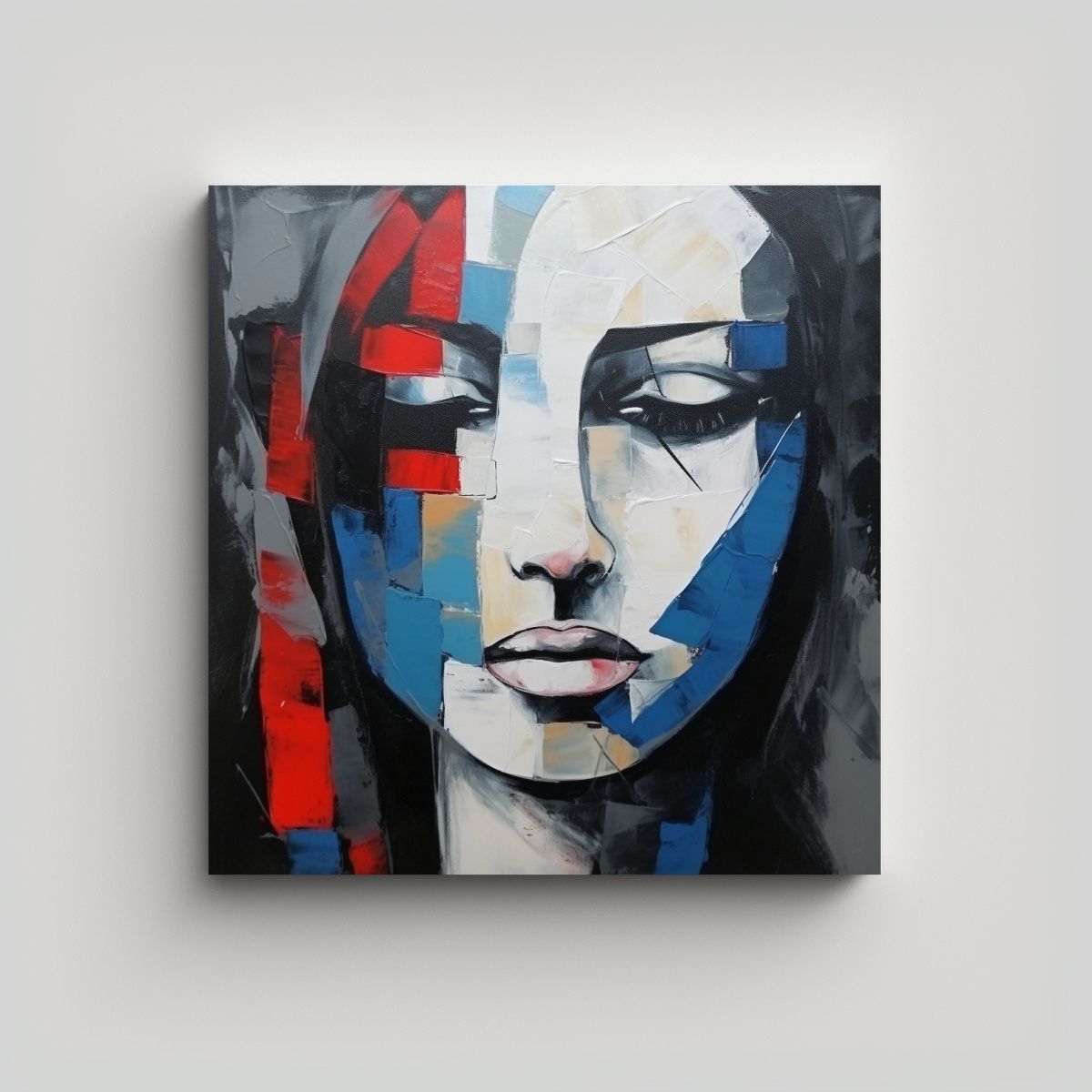 GENERICO - Lienzo De Tela Espectacular Mural Mujer Triste 70x70 Cm