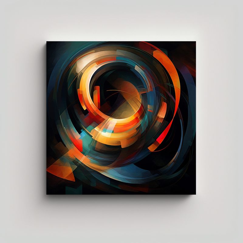 GENERICO - Pintura Abstracta Digital Arte Moderno Armonía 60x60 Cm