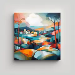 GENERICO - Pintura Cuadrada Para Decorar En Bastidor: 50x50 Cm
