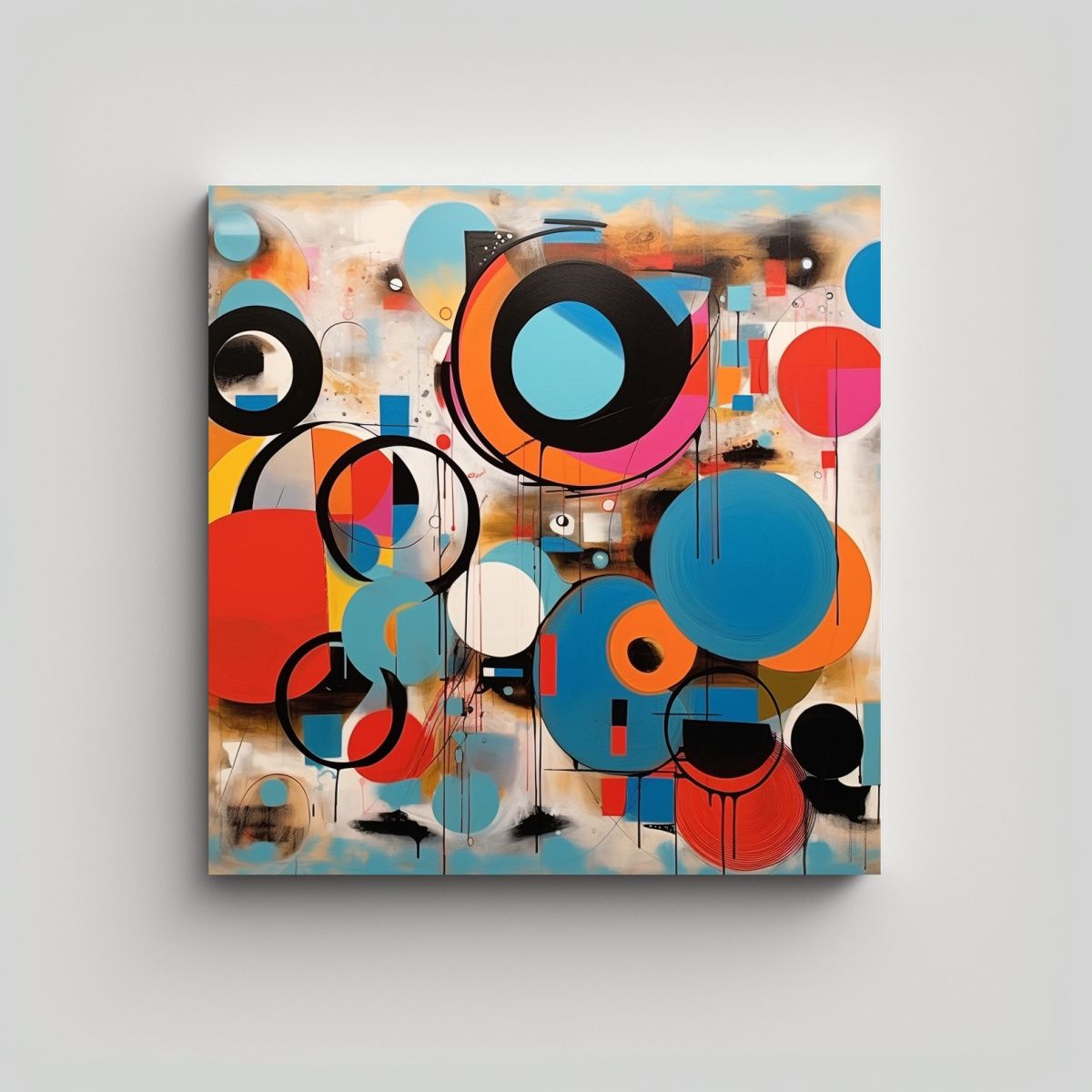 GENERICO - Lienzo Espectacular Exclusivo Arte Grafiti 90x90 Cm