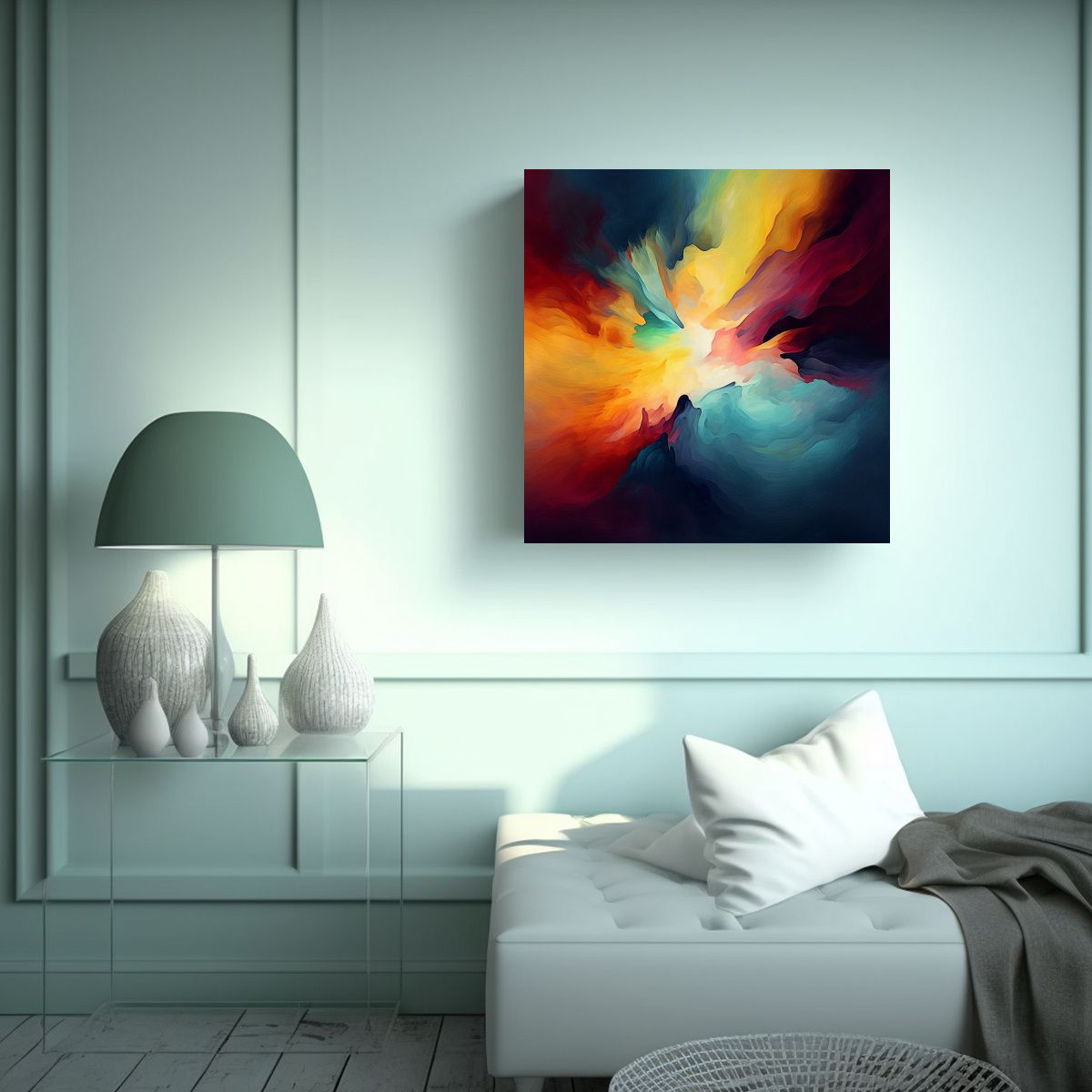 GENERICO - Pinturas Decorativas De Arte Concepto Floral 90x90 Cm