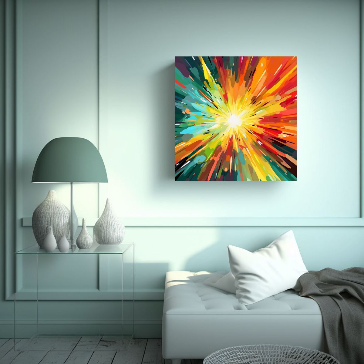 GENERICO - Lienzo De Tela Colorido Con Bordes Suaves 80x80 Cm