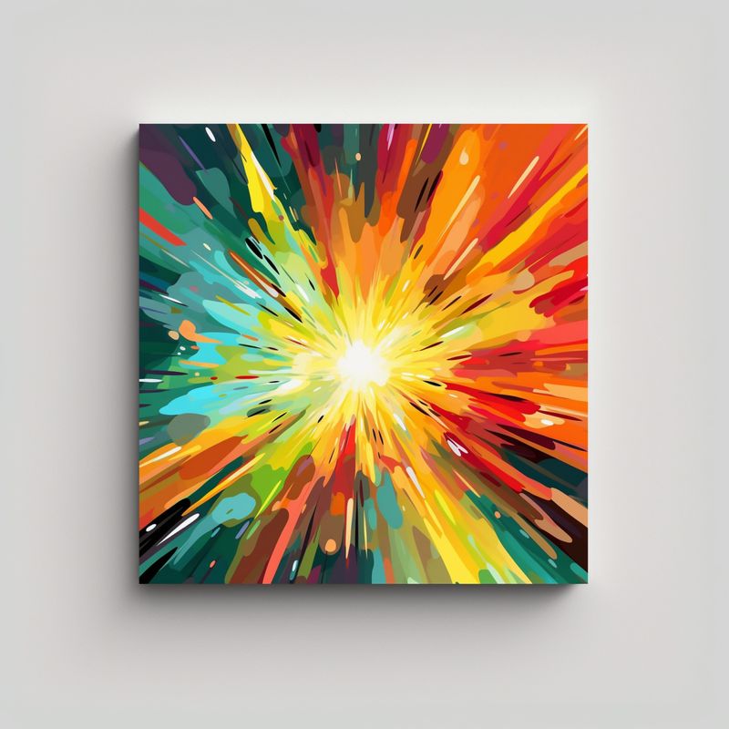 GENERICO - Lienzo De Tela Colorido Con Bordes Suaves 60x60 Cm