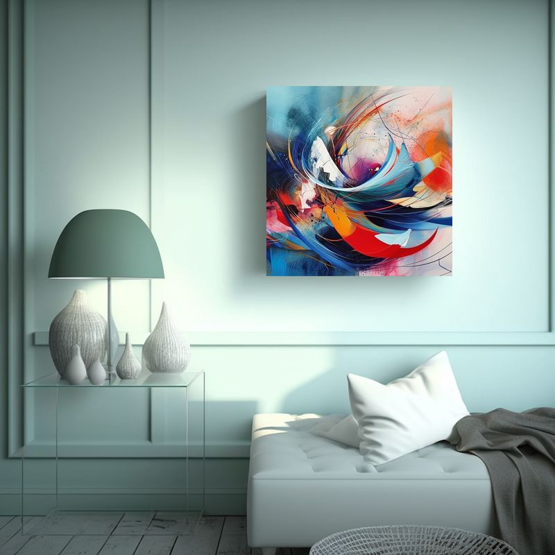GENERICO - Arte De Pared Tela Sublimada Abstracción 90x90 Cm