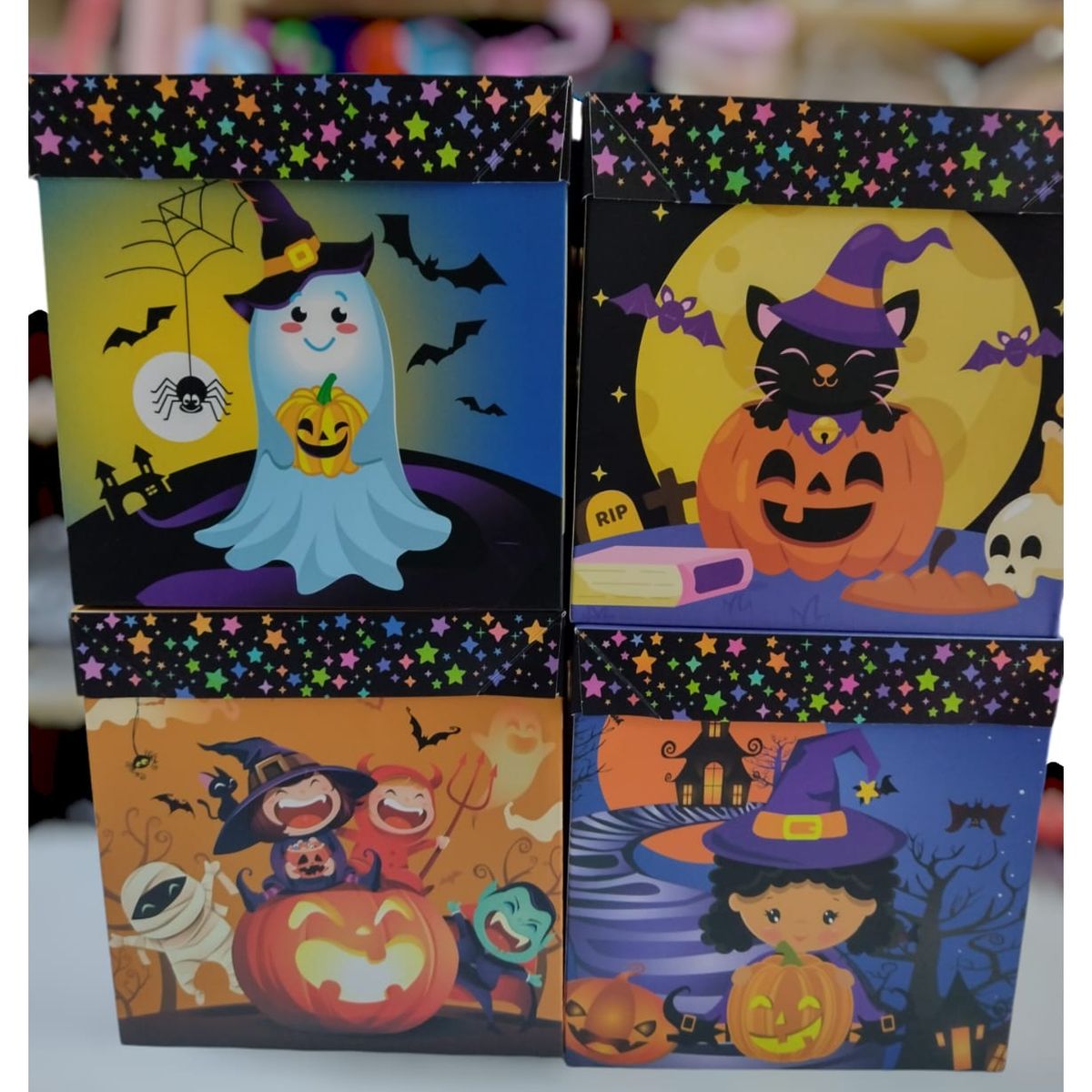 GENERICO - Pack Cajas Para Regalo Halloween 12unds