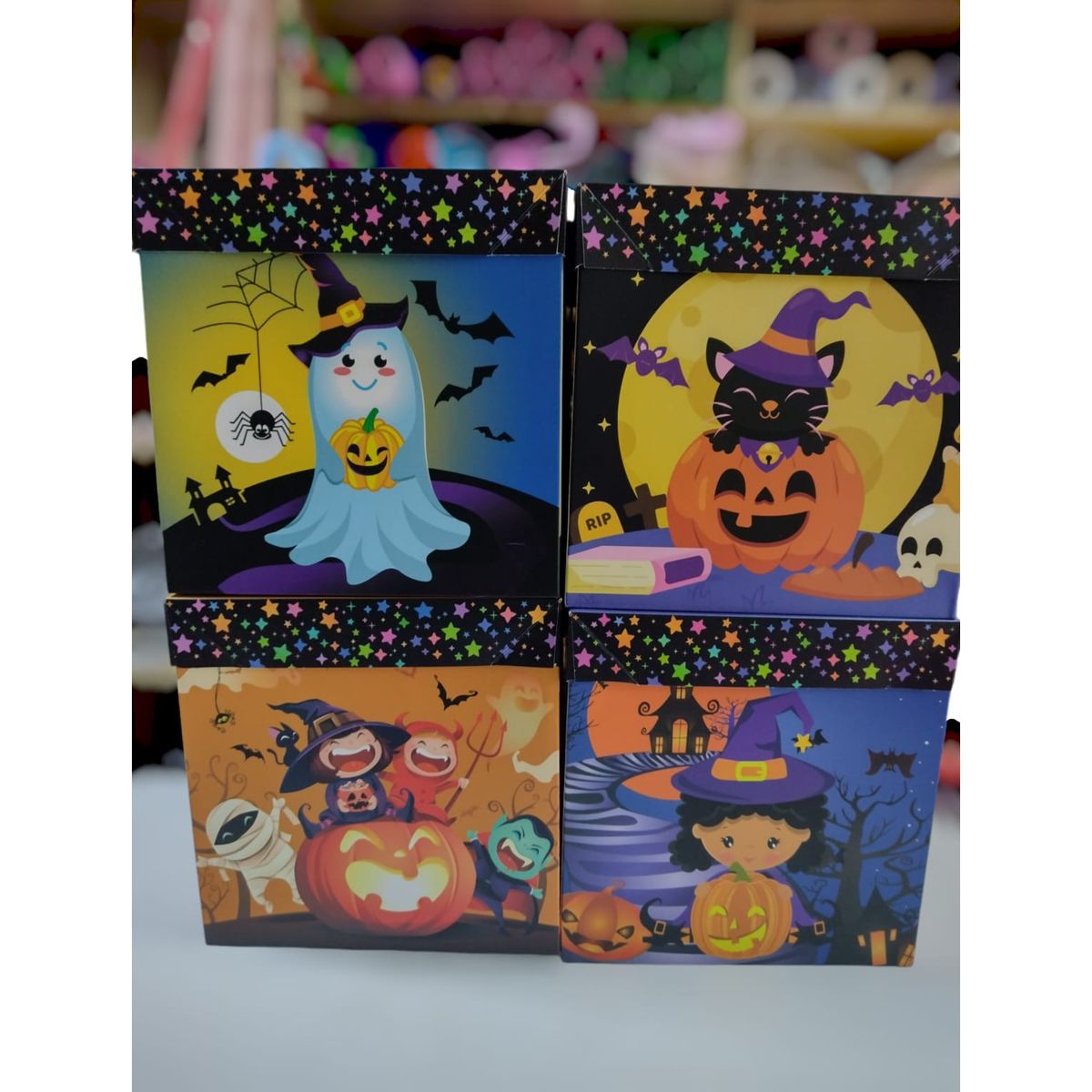 GENERICO - Pack Cajas Para Regalo Halloween 12unds