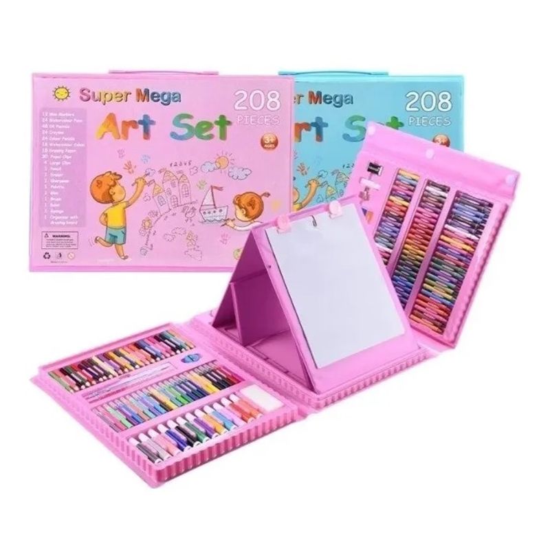 GENERICO - Set De Dibujo Portátil 208 Piezas De Arte Para Niñas Kit Pro