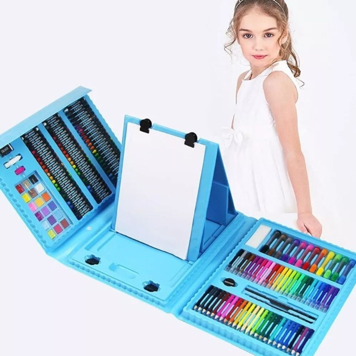 GENERICO - Set De Dibujo Portátil 208 Piezas De Arte Para Niñas Kit Pro