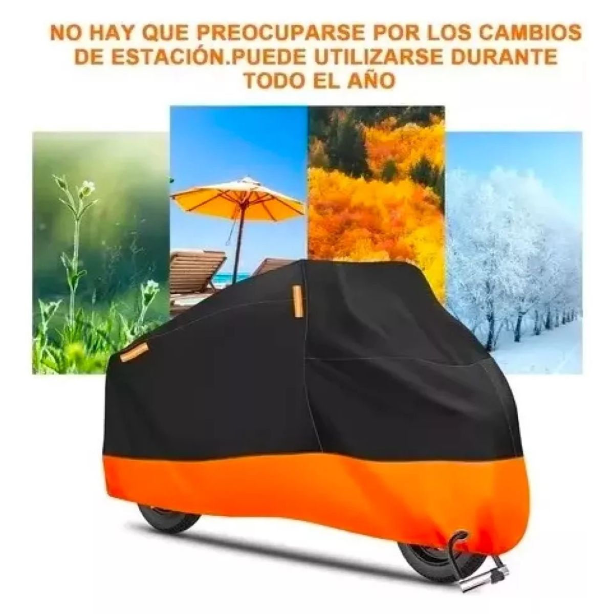 MUNDO MAGIA - Funda Impermeable 100% Protector Cubre Motos Bicicletas Xl