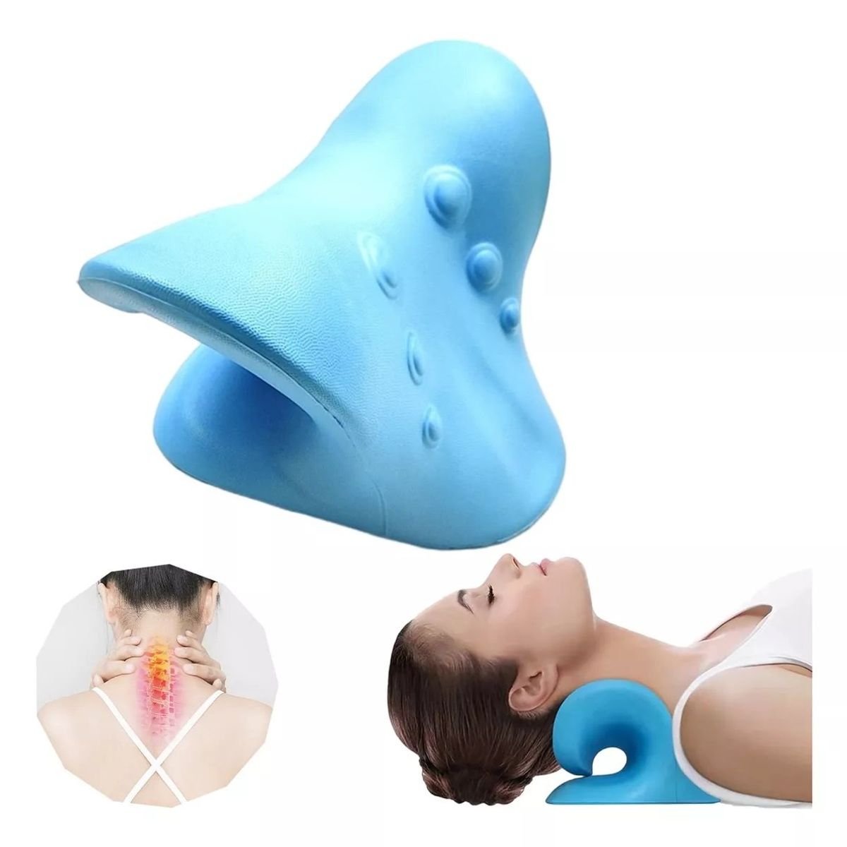 GENERICO - Almohada Tracción Cervical Cuello Quiropráctica Relajante