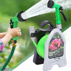 ROCK - Manguera Carrete Flexible Y Pulverizador Accesorios Jardín 10m