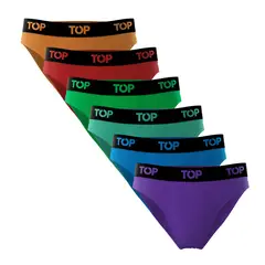 TOP - Slip Algodón Pack 6 Neón C2