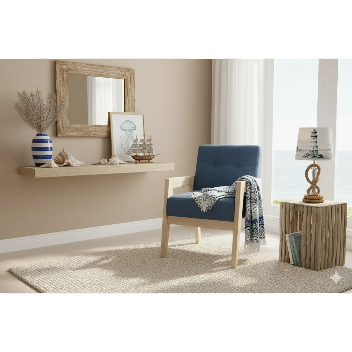 MUEBLES NATIVA - Sitial Vendetta Azul