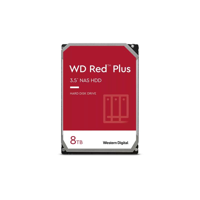 WESTERN DIGITAL - Disco Duro Western Digital Red Plus NAS 8TB HDD 35 Rojo - Rojo