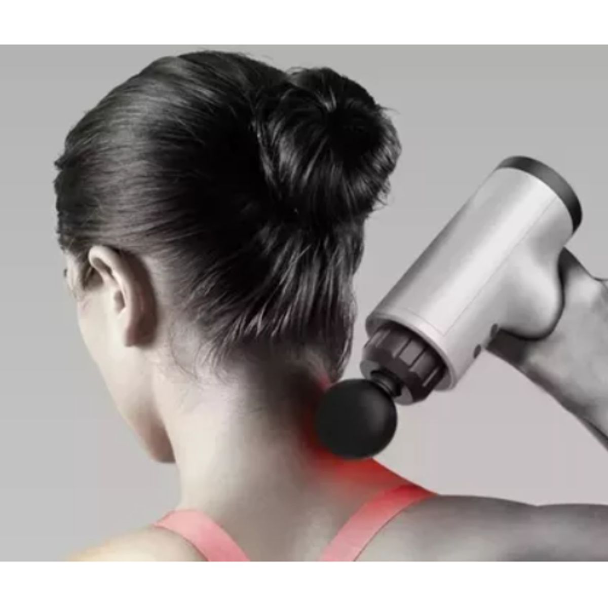 GENERICO - Pistola Masajeadora Masajeador Muscular Maquina Para Masajes PLATEADO