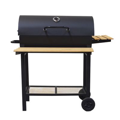 Byb Parrilla A Carbon Black Line Con Tapa Y Ruedas