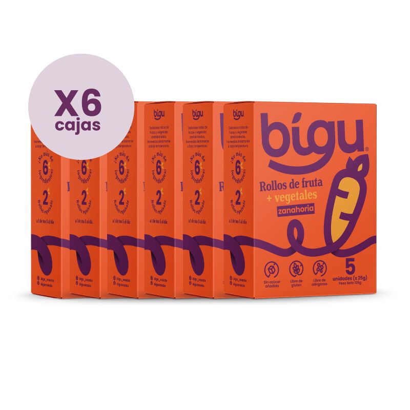 BIGU - PACK x6 ZANAHORIA DESHIDRATADA 125g