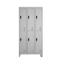 GENERICO - Casillero Metálico 3 Cuerpos y 6 Puertas