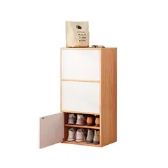 CASA BELLA - ZAPATERO ORGANIZADOR 3 PUERTAS 6 NIVELES NOGAL CLARO ZT9