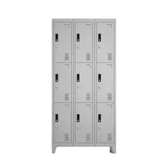 GENERICO - Casillero Metálico 3 Cuerpos y 9 Puertas