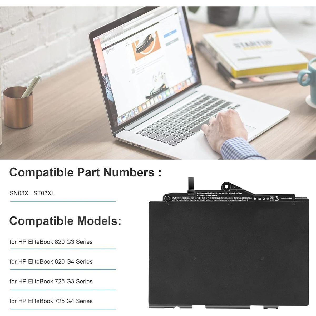 GENERICO - Bateria Sn03xl Para Hp Elitebook 820 G3 820 G4 725 G3 725 G4
