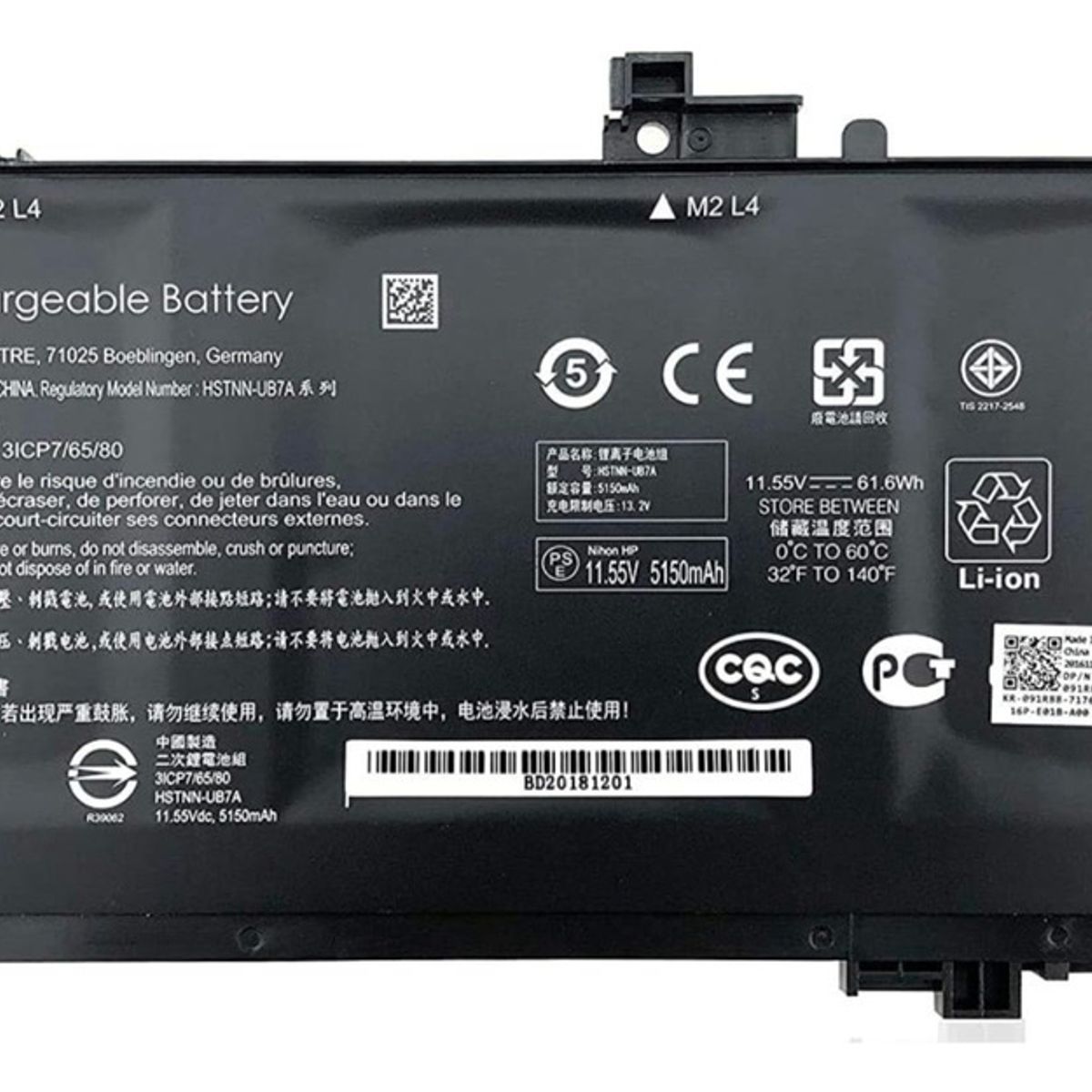 GENERICO - Bateria te03xl Para Hp Omen 15-ax000 Pavilion 15-bc Series