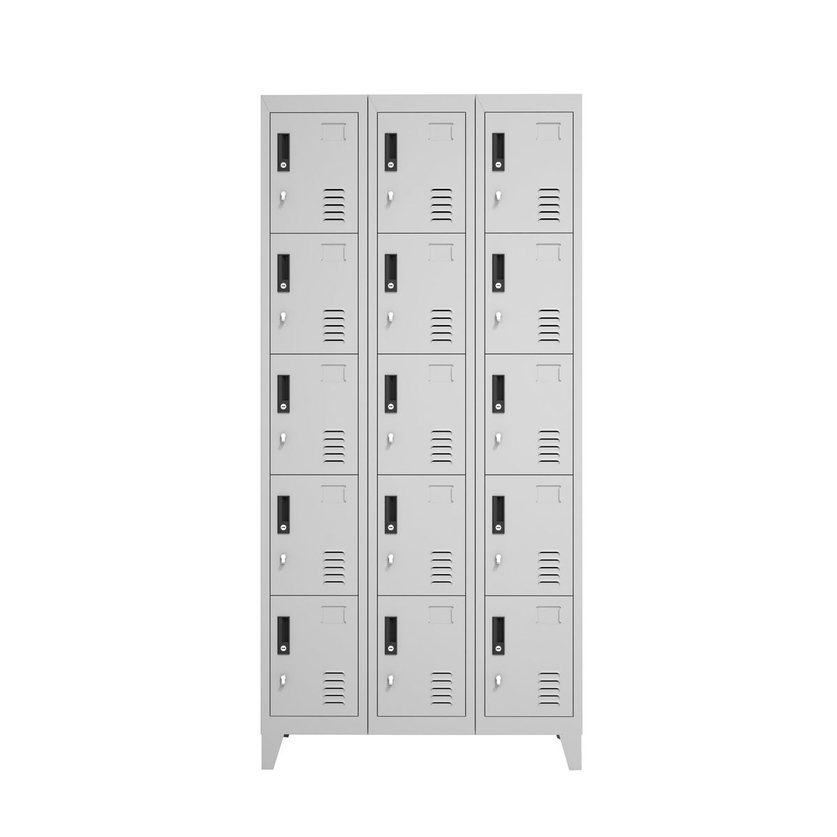 GENERICO - Casillero Metálico 3 Cuerpos y 15 Puertas