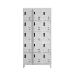 GENERICO - Casillero Metálico 3 Cuerpos y 15 Puertas