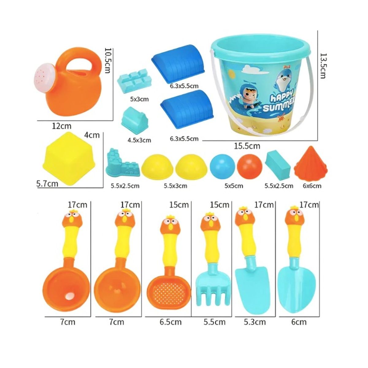 OEM - Juego de Playa Infantil de 20 Piezas con Accesorios