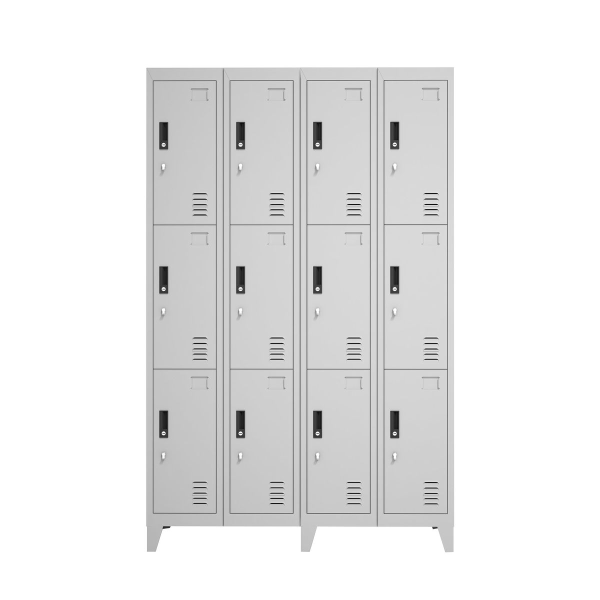 GENERICO - Casillero Metálico 4 Cuerpos y 12 Puertas
