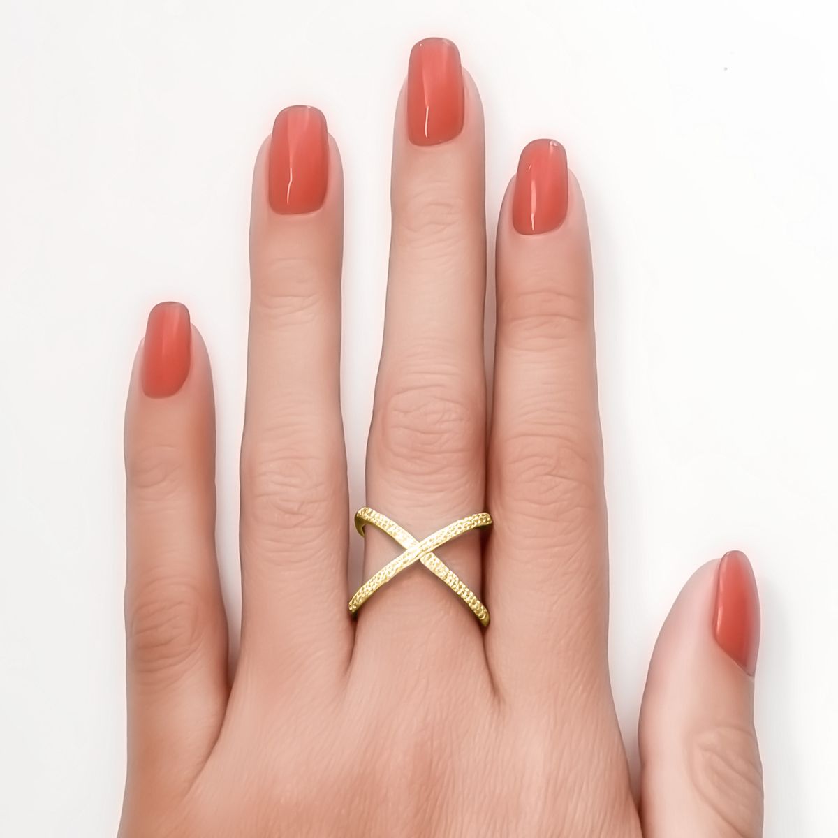 COGGIOLA - Anillo Mónica Circón Blanco Enchapado Oro 18K