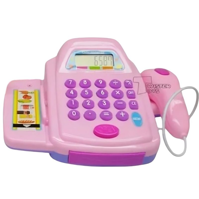 OEM - Caja Registradora de Juguete en Color Rosado con Accesorios