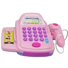 OEM - Caja Registradora de Juguete en Color Rosado con Accesorios