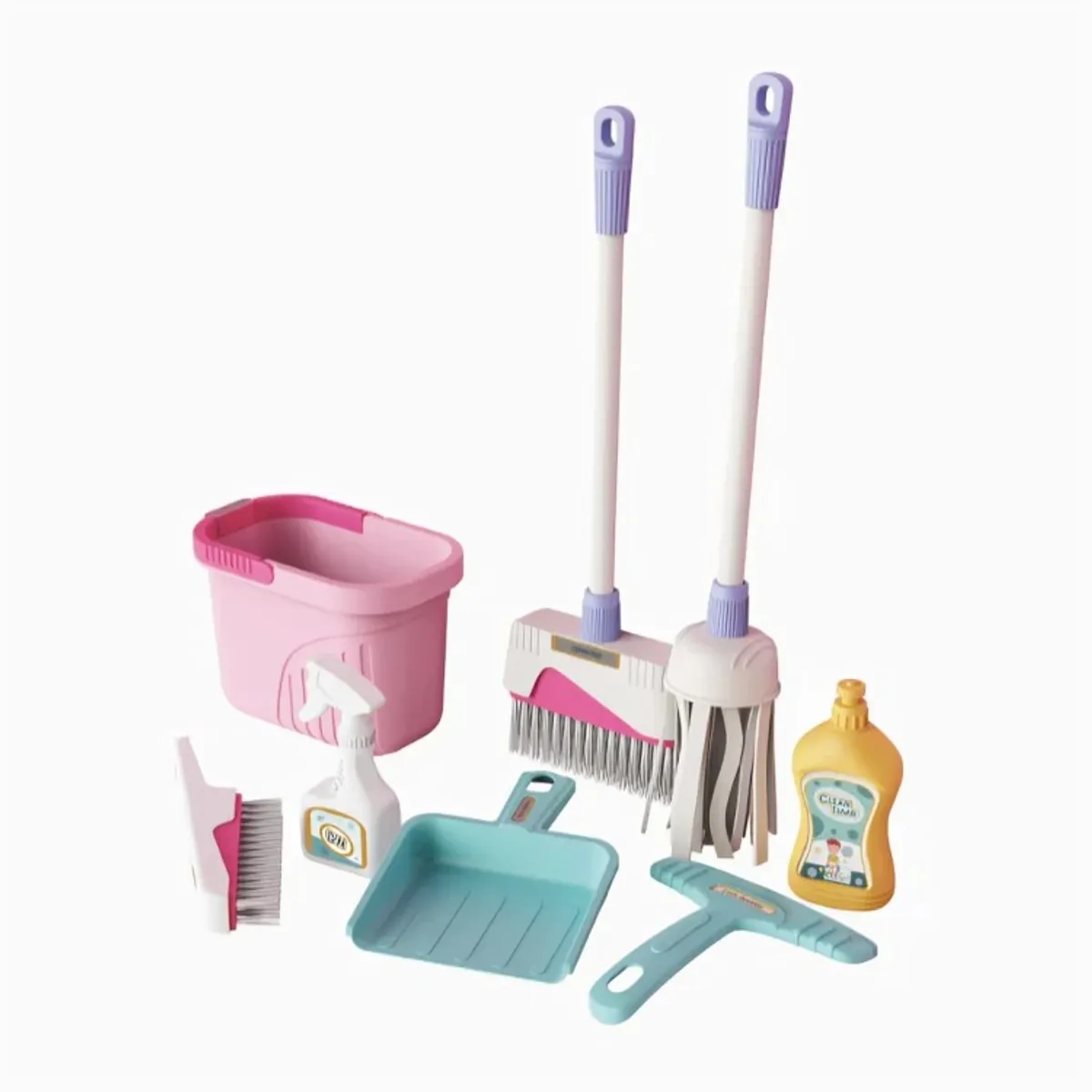 OEM - Set de Juego de Limpieza Infantil con Escoba y Accesorios