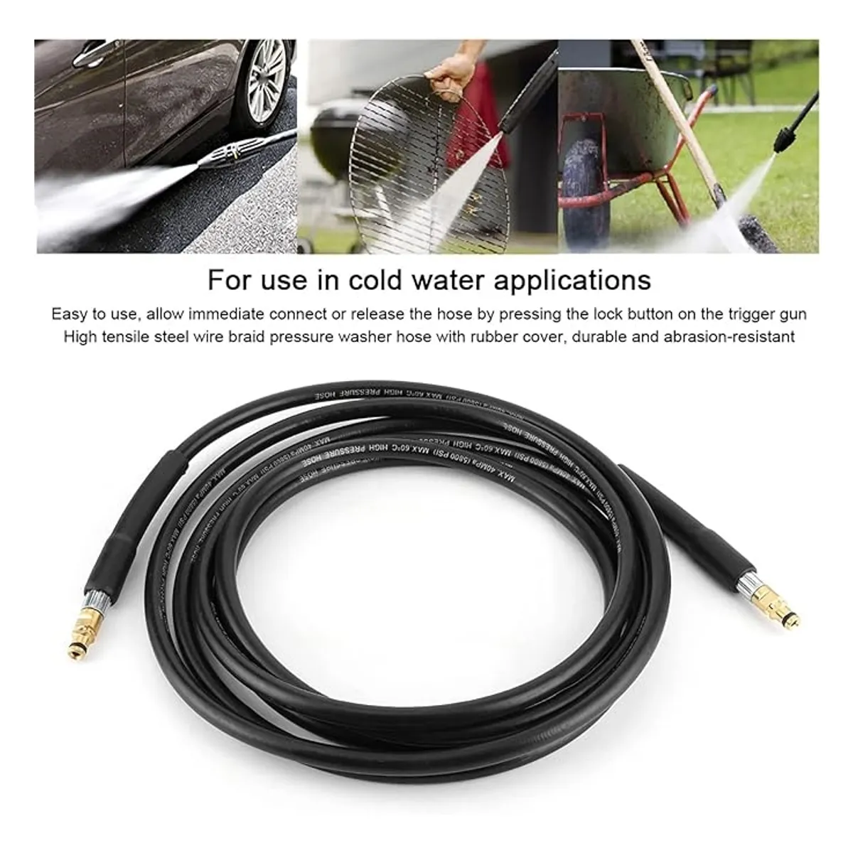 ATURE - Manguera Lavado Alta Presión Para Reemplazo Karcher k2-k7 6m