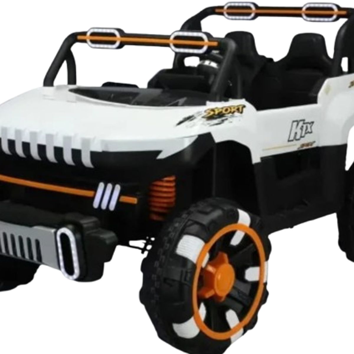GENERICO - Jeep Electrico 4x4 Con Luces Led Para Niños Blanco