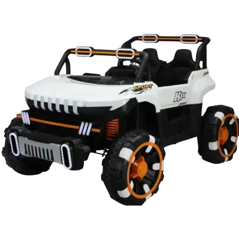GENERICO - Jeep Electrico 4x4 Con Luces Led Para Niños Blanco