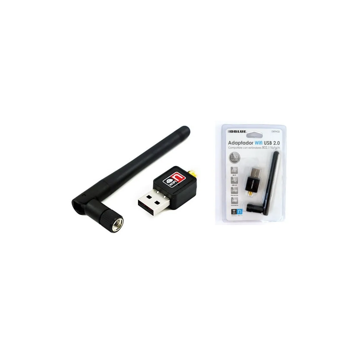 DBLUE - Adaptador Usb Wifi 150mbps Con Antena Desmontable - SC