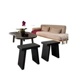 STANDARD - Taburete de madera Slim negro