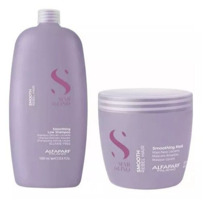 ALFAPARF MILANO - Pack Shampoo Y Máscara Alfaparf Semi Di Lino Smoothing 1L