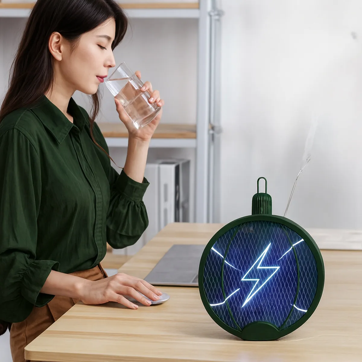 GENERICO - raqueta matamoscas electrico mata mosca mosquito recargable