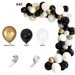 GENERICO - Set 110 Globos Para Fiesta + Cinta Para Arco - Dorado