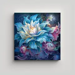 GENERICO - Ilustración Expresiva De Flores Fantásticas: 40x40 Cm
