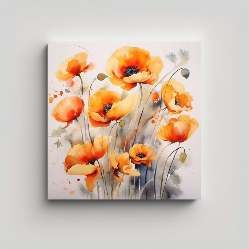 GENERICO - Lienzo De Alta Calidad Con Encantadora Acuarela 50x50 Cm